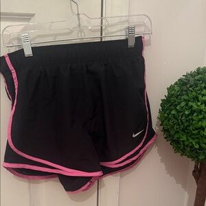 Nike Women's Athletic Shorts in Black with Pink Trim